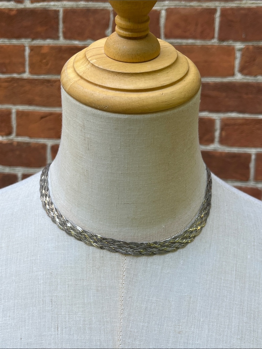 Vintage Braided Sterling Silver Necklace